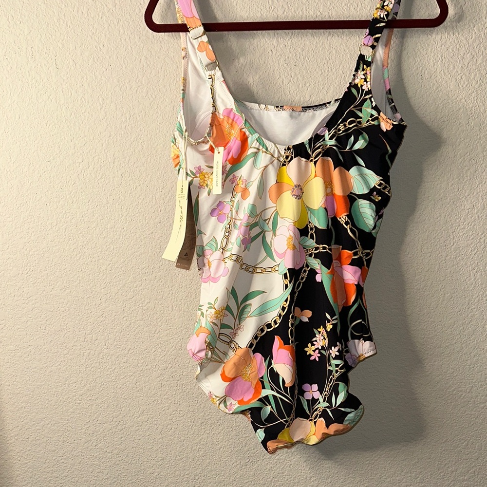 Gottex Vibrant Floral One Piece Swimsuit -‎ Black and Multicolor - Picture 9 of 15